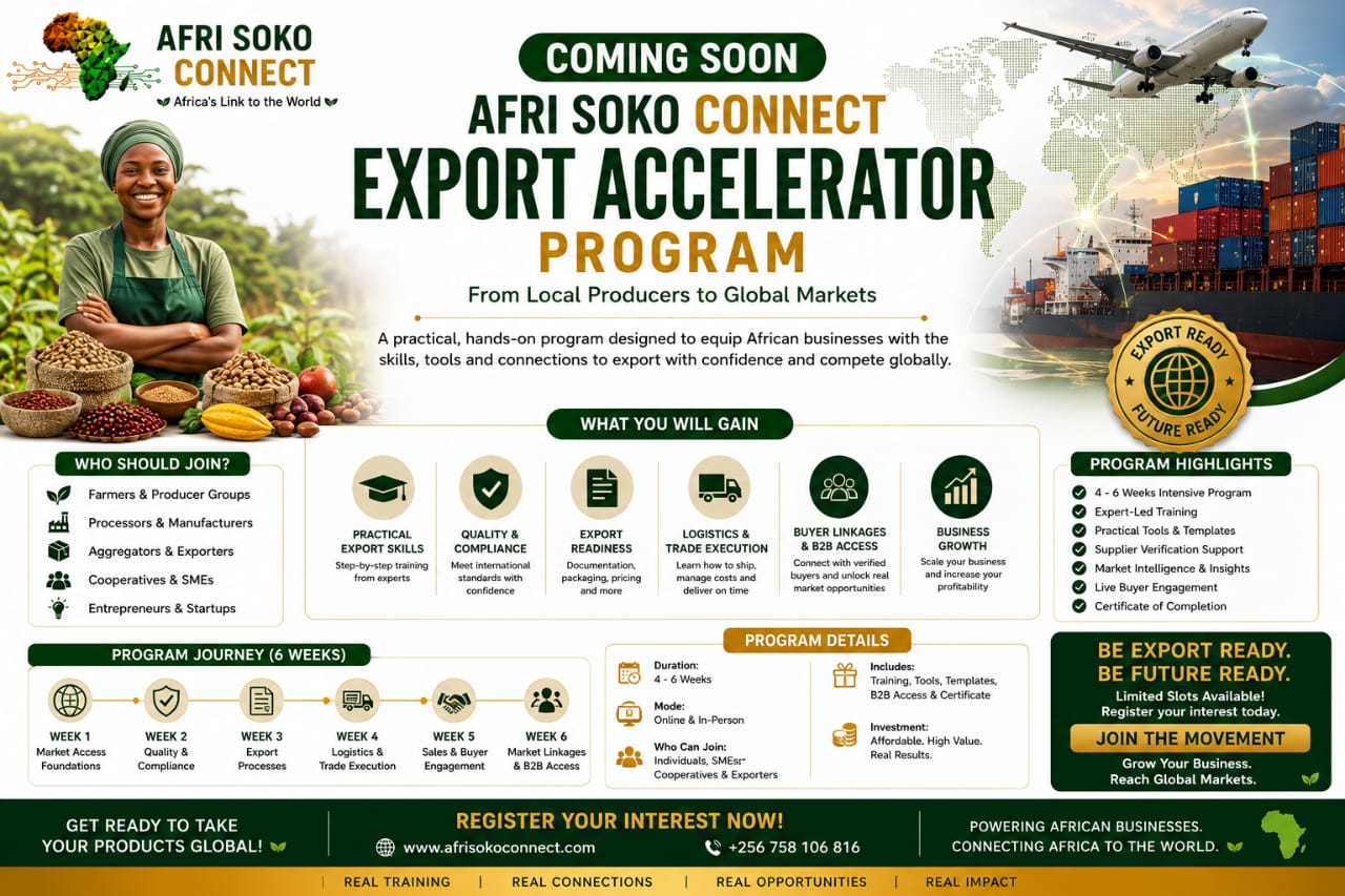 COMING SOON: Afri Soko Connect Export Accelerator Program – From Local Producers to Global Markets